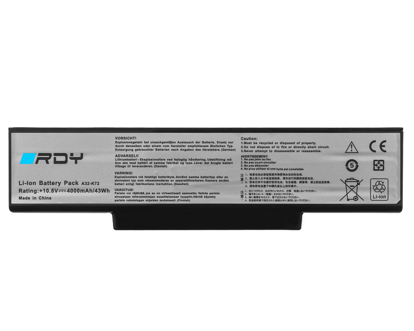 baterija RDY A32-K72 to Asus N71 K72 K72J K72F K73S K73SV N71 N71J (AS06BRDY)