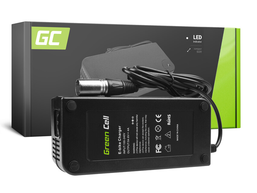 Green Cell polnilec baterije 54.6V 4A (XLR 3 PIN) za E-BIKE 48V (ACEBIKE10)