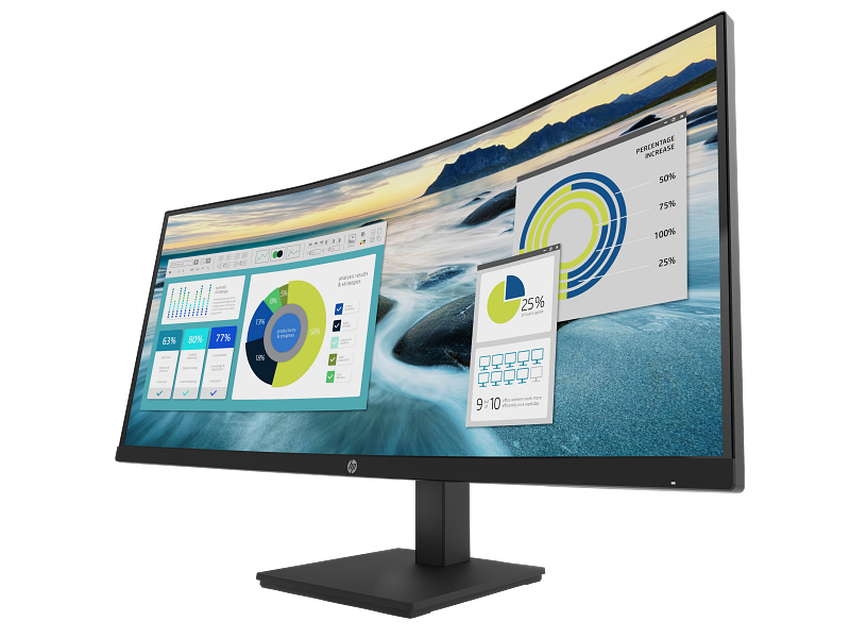 Monitor HP P34hc G4 86,4 cm (34″) 3440x1440 (UWQHD) VA LED 100 Hz ukrivljen