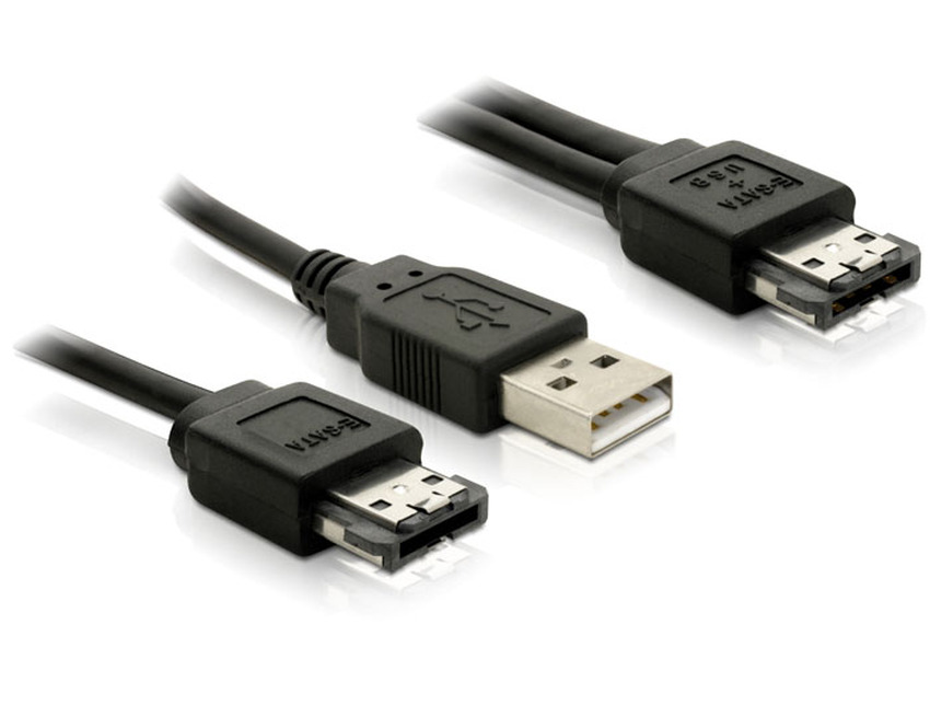 Kabel eSATAp > eSATA+USB A-Moški 1m