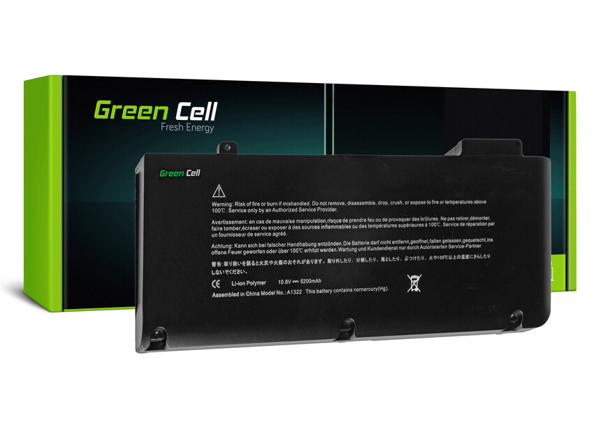 Green Cell baterija A1322 za Apple MacBook Pro 13 A1278 ( Early 2009, Early 2010, Early 2011, Late 2011, Early 2012) (AP06)