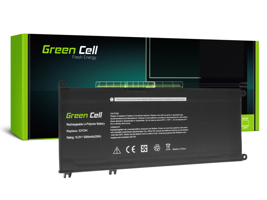 Green Cell baterija 33YDH za Dell Inspiron G3 3579 3779 G5 5587 G7 7588 7577 7773 7778 7779 7786 Latitude 3380 3480 3490 3590 (DE138)