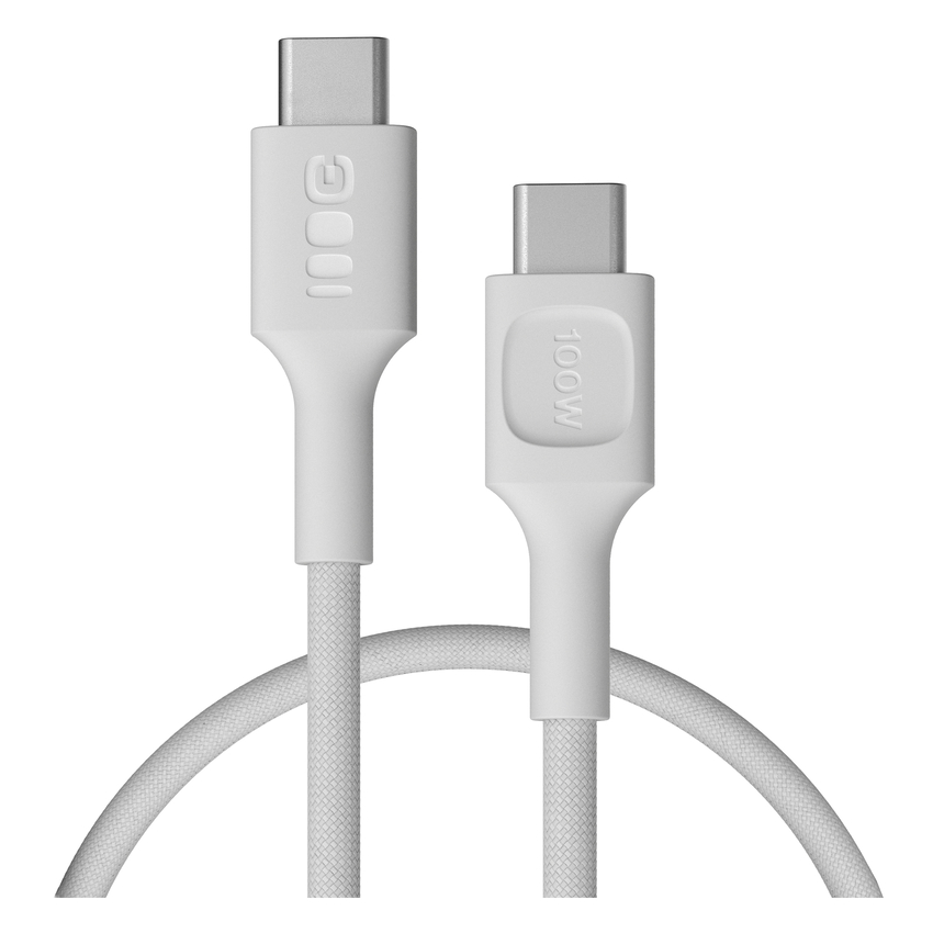 USB-C kabel 0.3m 100W Greencell PowerStream Fast Charging PD Snow bel (KABGC100PS30SW)