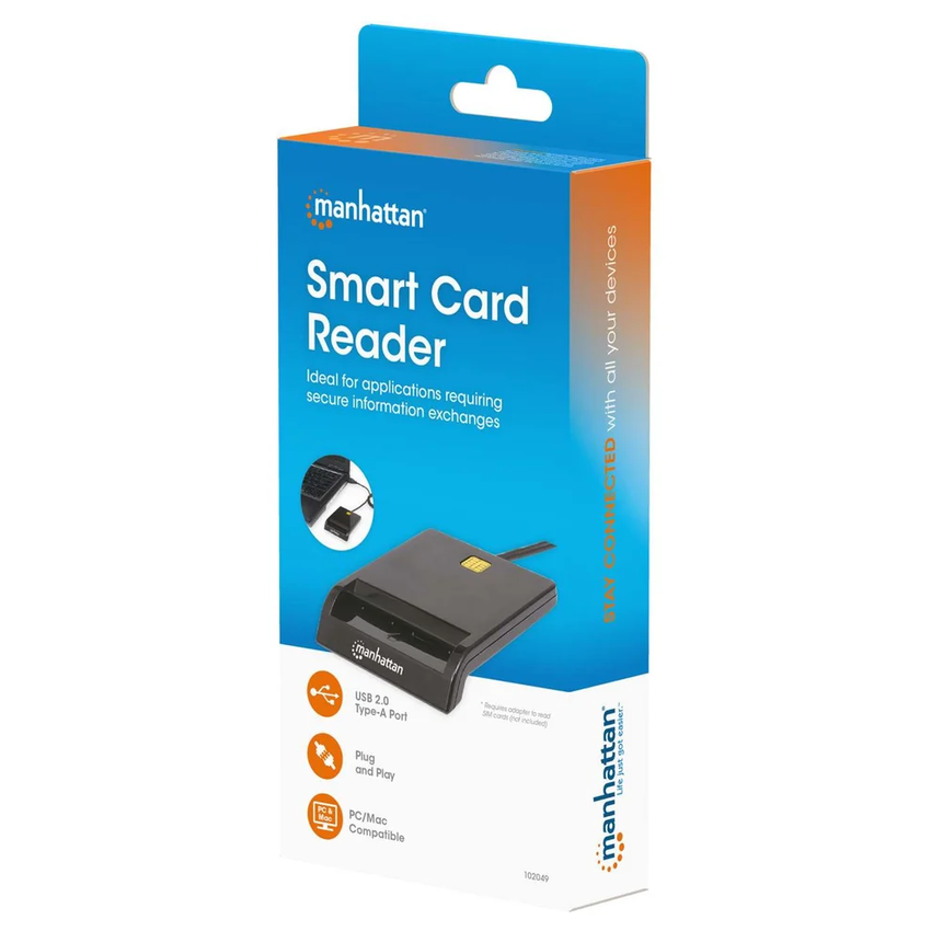 Manhattan USB-A Contact Smart Card Reader 102049