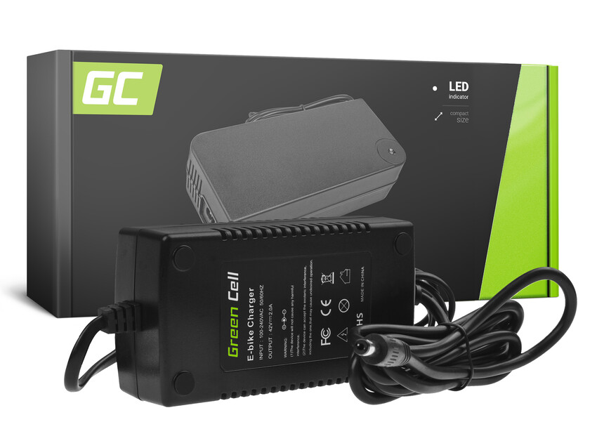 Green Cell polnilec baterije 42V 2A (5.5*2.1mm) za E-BIKE 36V (ACEBIKE20)