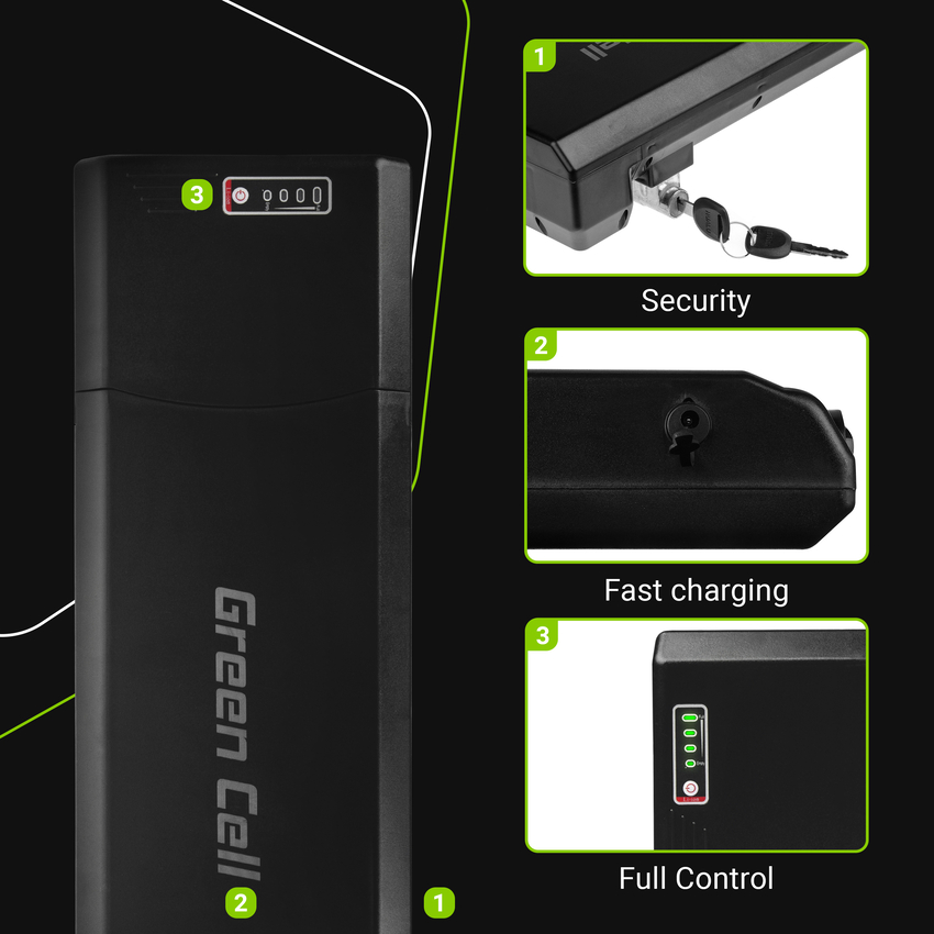 Green Cell baterija 13Ah (312Wh) za električna kolesa E-Bikes 24V (EBIKE50STD)