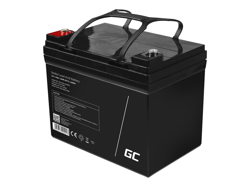Green Cell AGM VRLA 12V 33Ah baterija za vzdrževanje za kosilnice, skuterje, ladje, invalidske vozičke (AGM21)