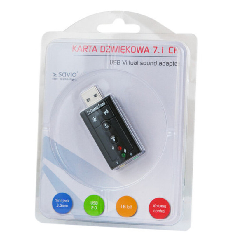 USB zvočna kartica Savio AK-01 7.1 kanalna