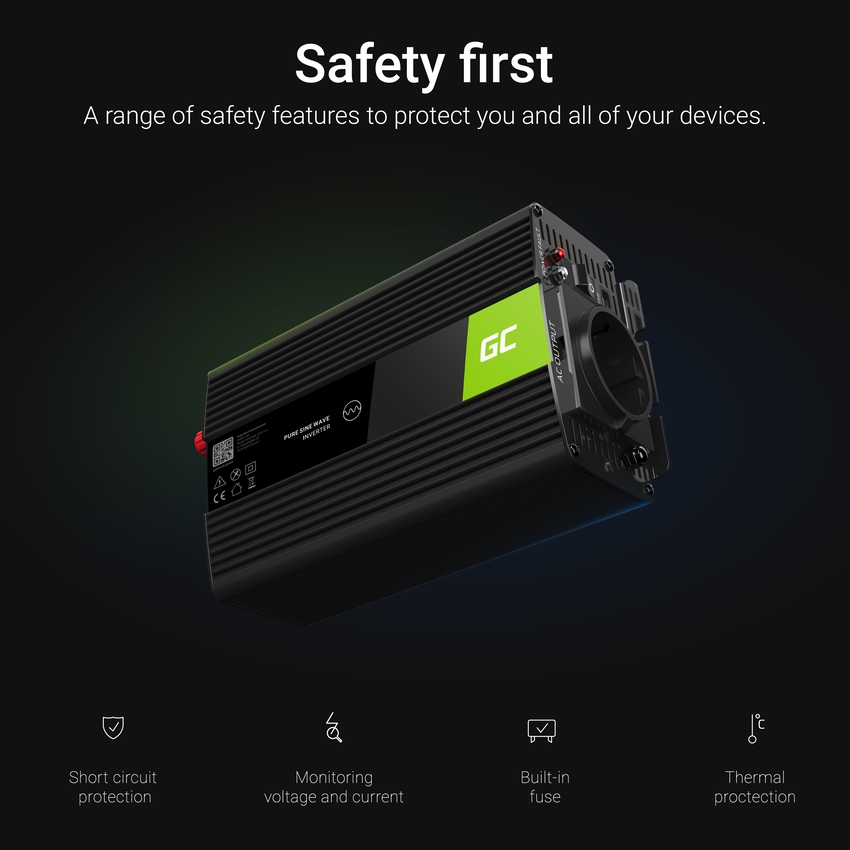 Green Cell Power Inverter 24V to 230V 1500W/3000W Modified sine wave (INV24)