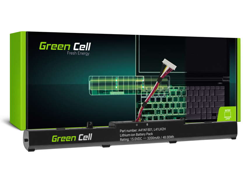 Green Cell baterija A41N1501 za Asus ROG GL752 GL752V GL752VW, Asus VivoBook Pro N552 N552V N552VW N552VX N752 N752V N752VX (AS138)