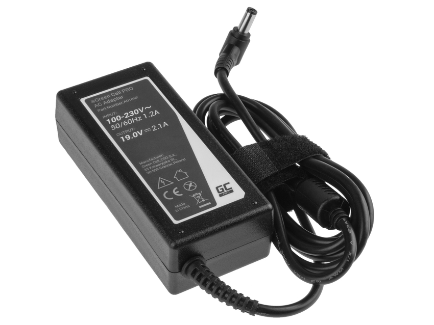 Green Cell PRO polnilec / AC Adapter 19V 2.1A 40W za Samsung 530U NP530U3B NP530U3C 535U NP535U3C NP540U3C NP900X3C NP905S3G (AD18AP)