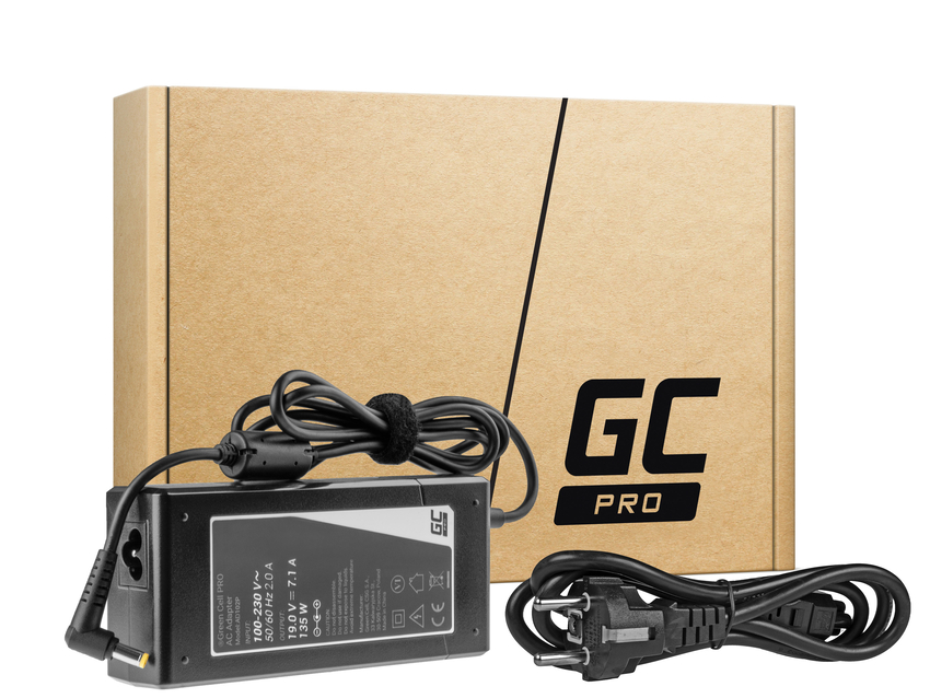 Green Cell PRO polnilec / AC Adapter 19V 7.1A 135W za Acer Aspire Nitro V15 VN7-571G VN7-572G VN7-591G VN7-592G (AD102P)