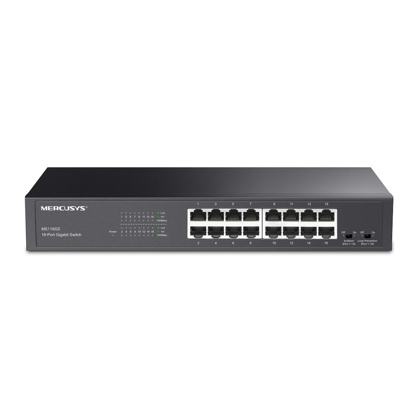 Stikalo/switch Mercusys MS116GS 16-port Gigabit Ethernet (10/100/1000)