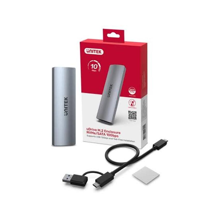 Ohišje za M.2 SSD disk uDrive M.2 NVMe/SATA 10Gbps S1230A