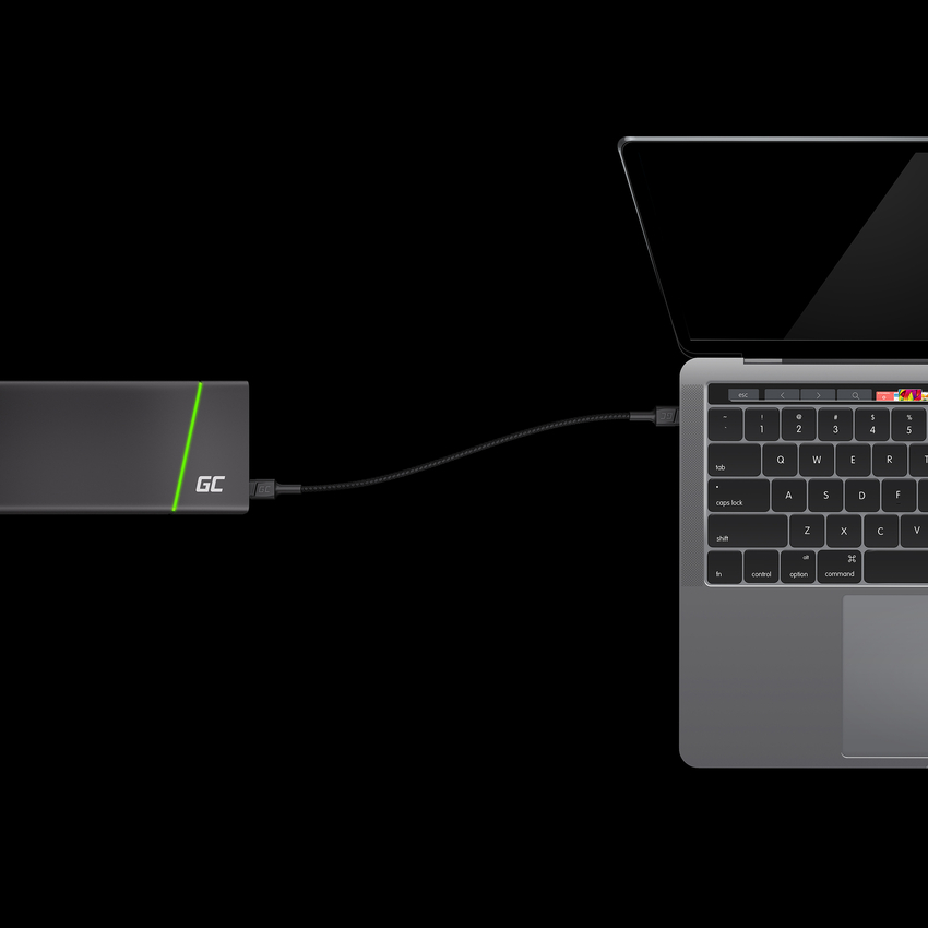 kabel Green Cell GC PowerStream USB-C - USB-C 30cm, fast charging napajalni kabel (60W), Ultra Charge, QC 3.0 (KABGC31)