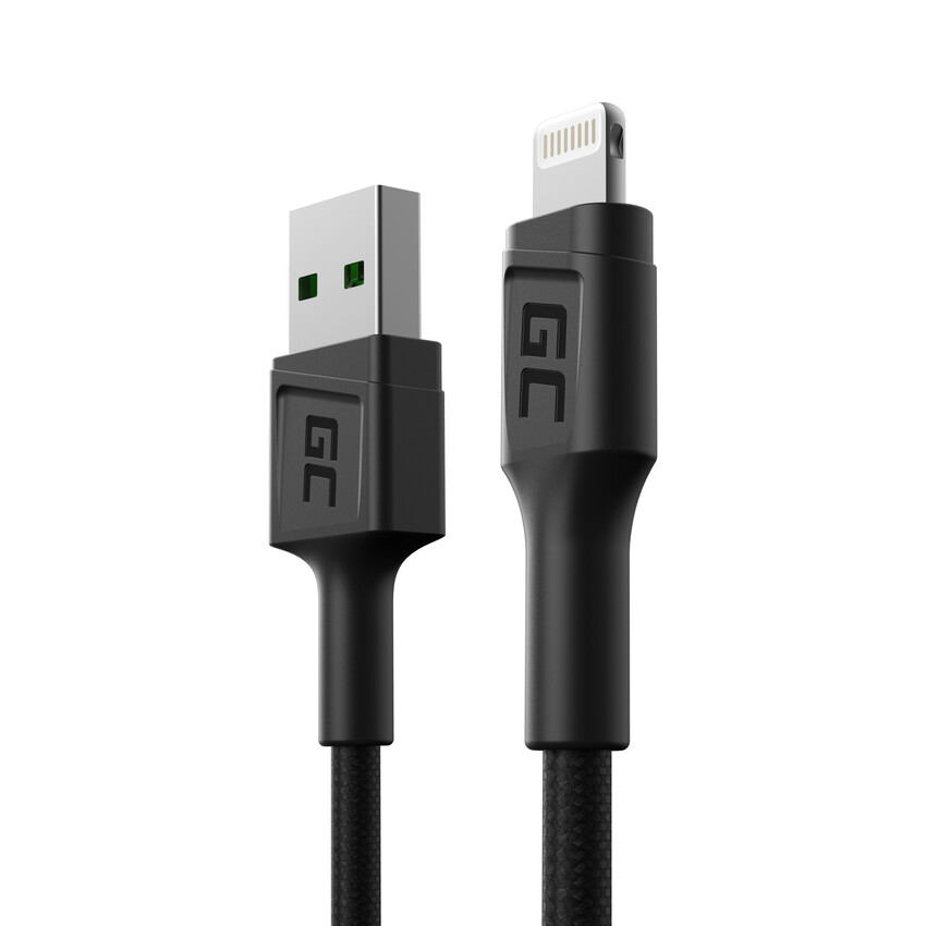 Green Cell kabel GC PowerStream USB-A - Lightning 30cm quick charge Apple 2.4A (KABGC24)