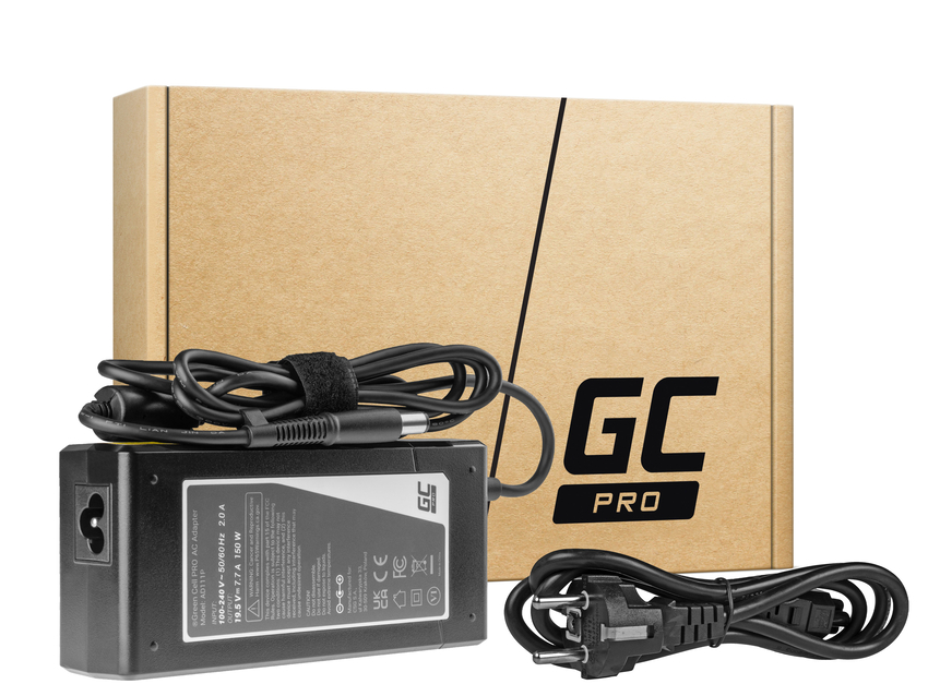 Green Cell PRO polnilec / AC Adapter 19.5V 7.7A 150W za HP EliteBook 8530p 8530w 8540p 8540w 8560p 8560w 8730w ZBook 15 G1 G2 (AD111P)