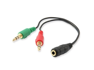 Adapter za slušalke 2 to 1, 3,5mm, 15 cm, Ewent EC1642