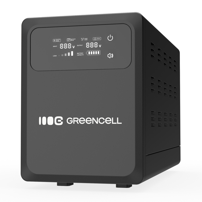 Green Cell Uninterruptible Power Supply UPS 800VA 500W z LCD zaslonom PowerCore 12 VDC (UPSLPPC500)