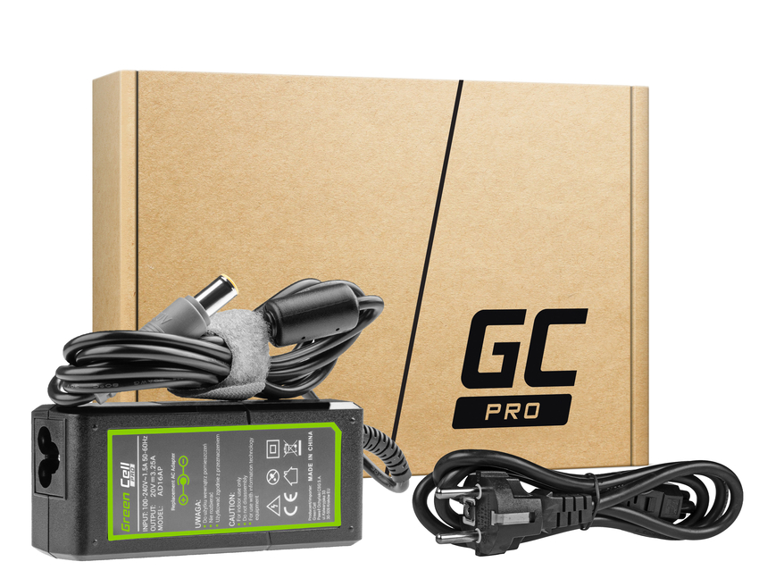 Green Cell PRO polnilec / AC Adapter 20V 3.25A 65W za Lenovo B580 B590 ThinkPad T400 T410 T420 T430 T430s T60 T61 X201 X220 X230 (AD16AP)