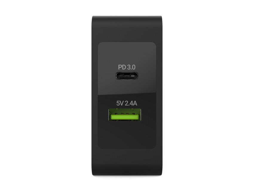 Green Cell polnilec USB-C 45W PD with kabel USB-C and extra USB port za Asus ZenBook, HP Spectre, HP Envy x2 in druge (CHAR10)