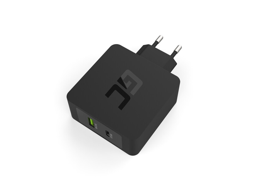 Green Cell polnilec USB-C 45W PD with kabel USB-C and extra USB port za Asus ZenBook, HP Spectre, HP Envy x2 in druge (CHAR10)