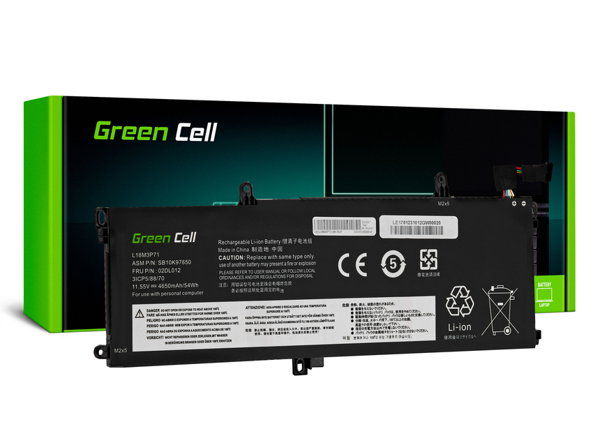Green Cell baterija L18L3P71 L18M3P71 za Lenovo ThinkPad T590 T15 P15s P53s (LE170)
