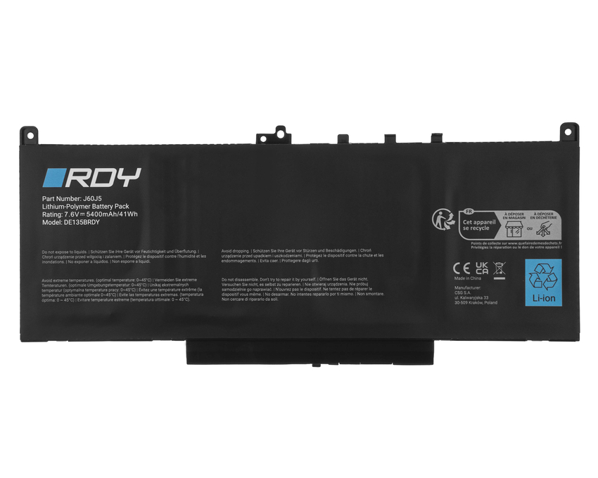 RDY Laptop baterija J60J5 za Dell Latitude E7270 E7470 (DE135BRDY)
