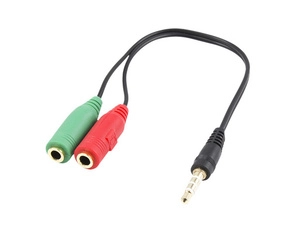 Adapter za slušalke 2 to 1, 3,5mm, 15 cm, Ewent EC1640