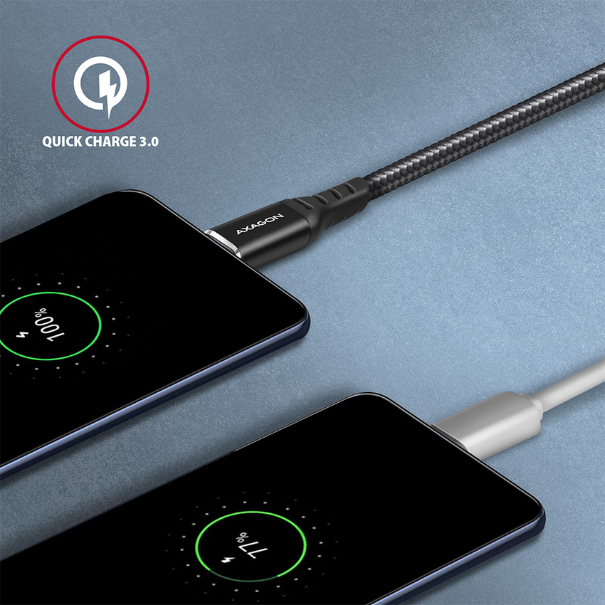 Kabel AXAGON BUCM-AM20AB USB-C - USB-A Kabel  2M