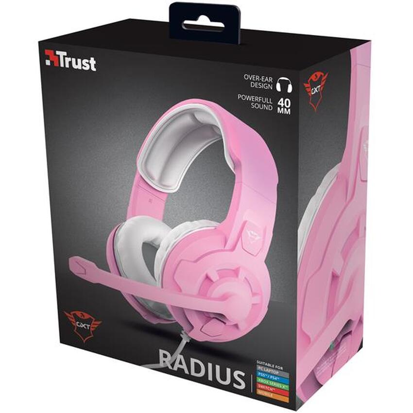 Slušalke Trust GXT 411P RADIUS roza