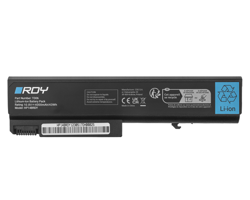 RDY Laptop baterija TD06 TD09 za HP EliteBook 6930 6930p 8440p ProBook 6550b 6555b Compaq 6530b 6730b (HP14BRDY)
