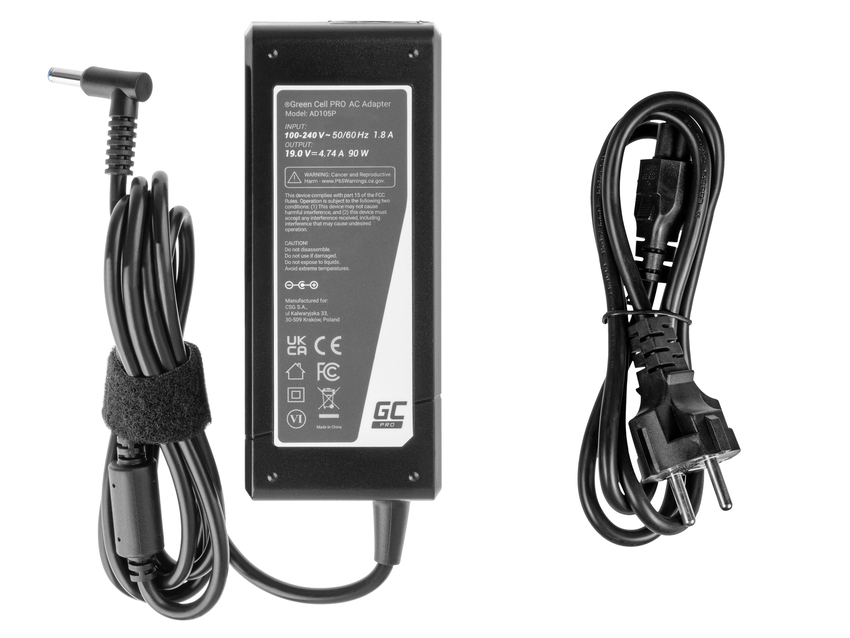Green Cell PRO polnilec / AC Adapter 19V 4.74A 90W za AsusPRO B8430U P2440U P2520L P2540U P4540U P5430U Asus Zenbook UX51VZ (AD105P)