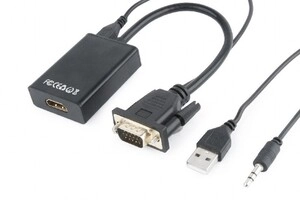 Gembird A-VGA-HDMI-01 video cable adapter 0.15 m HDMI Type A (Standard) VGA (D-SUB)