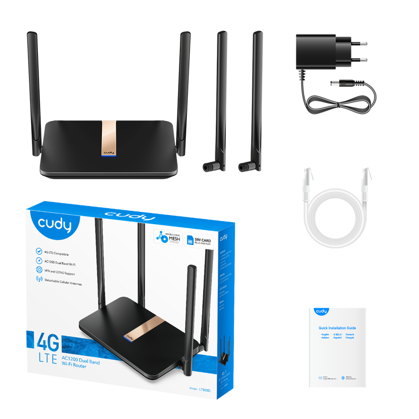 Usmerjevalnik / router Cudy LT500D AC1200 Wi-Fi Mesh 4G LTE