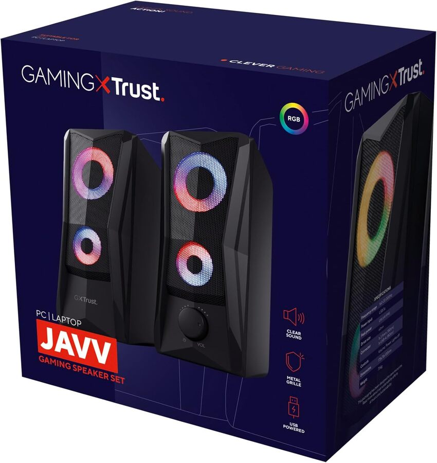 Zvočniki Trust GXT 606 JAVV Black Wired 12 W