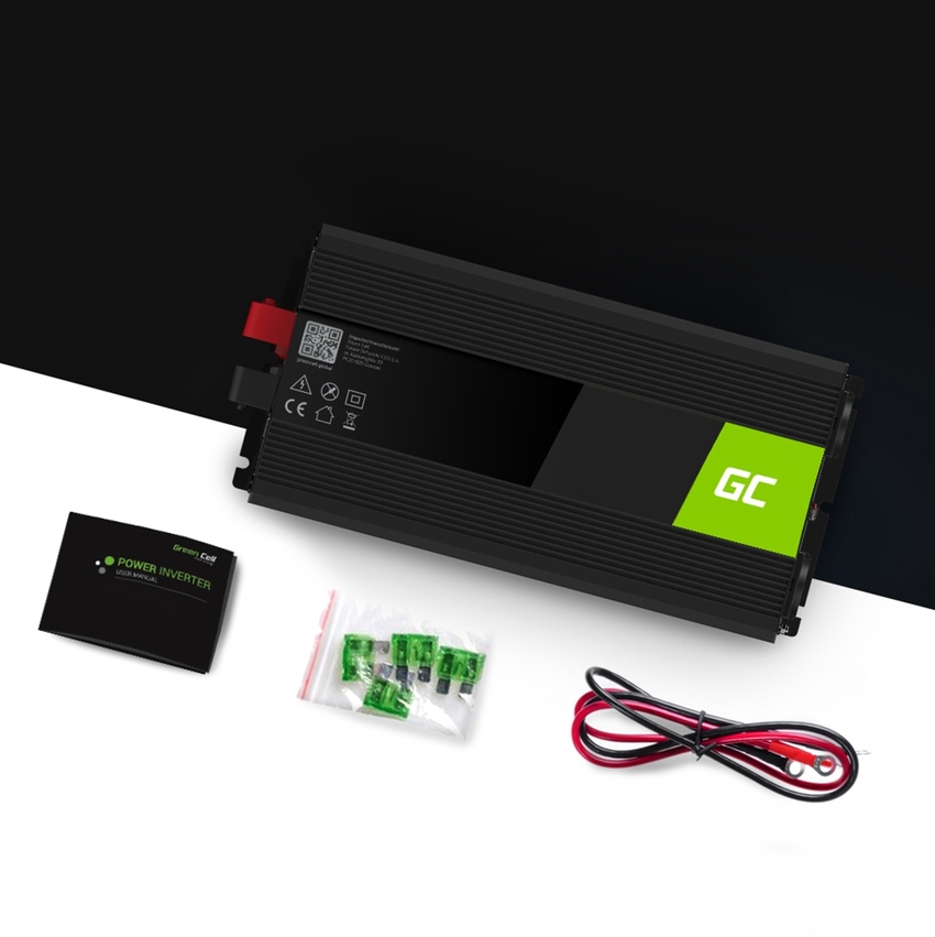 Green Cell Power Inverter 12V to 230V 1500W/3000W Pure sine wave (INV22)