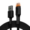 Green Cell kabel Ray USB-A - microUSB Orange LED 200cm with support za Ultra Charge QC3.0 fast charging (KABGC11)
