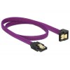 Delock SATA kabel 6 Gb/s 50 cm dol / ravno kovinski vijoličen Premium